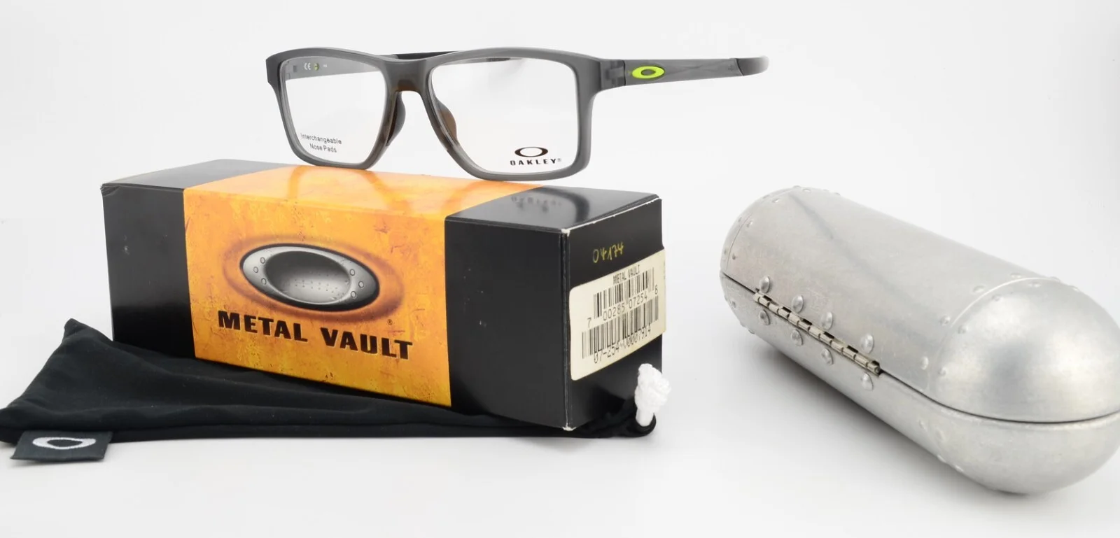 Oakley Glasses Spectacles Chamfer Squared Satin Grey Smoke OX8143-02+ Metal 2