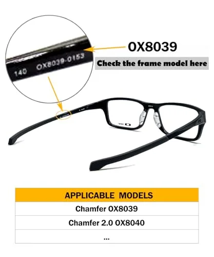 Regular Size Nose Pads Replacement for Oakley Chamfer OX8039/Chamfer 2.0 OX8040/Splinter OX8077 Eyeglasses Frame, Silicone Soft Nose Pieces 3