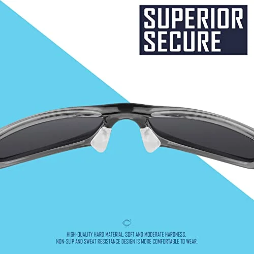 SAUCER Replacement Nose Piece Pads for Oakley Chamfer OX8045 Eyeglasses - Clear 3